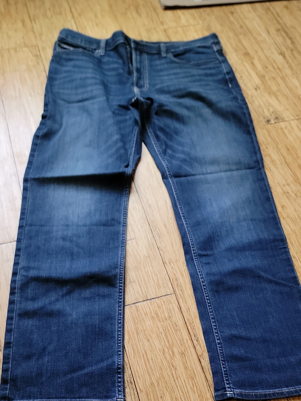 Calvin Klein Men's Straight Jeans in Dark Blue Wash
